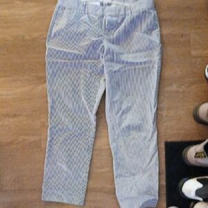 GAP Navy and White Striped Pants